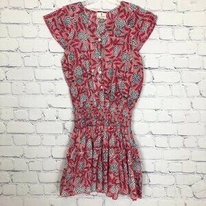 Perry Walker Pink Block Print Floral Mini Dress Size 2